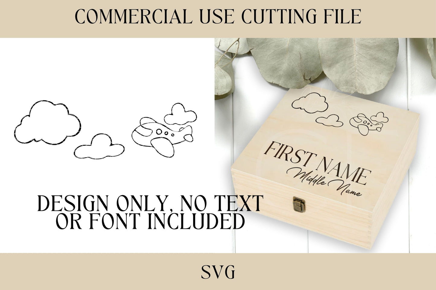 Baby Airplane Design, Baby Memory Box SVG, Baby Sign, Digital Download, Baby Shower Invite, Makerflo Box