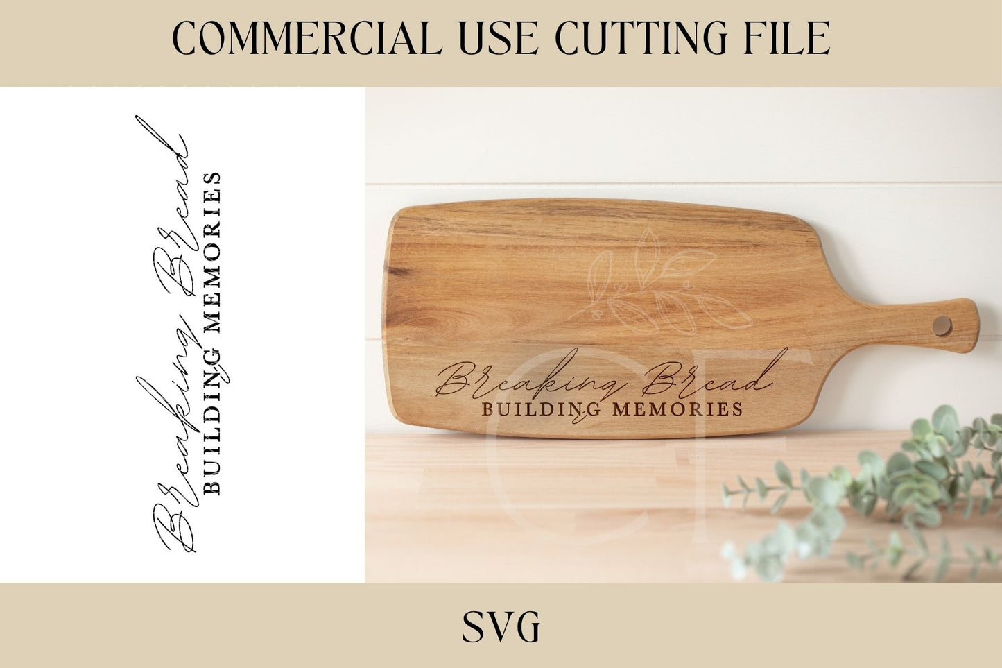 Breaking Bread Building Memories Design SVG, Cutting Board Design, Digital Download, Laser File, Hostess, Charcuterie, Sourdough, Bread Making