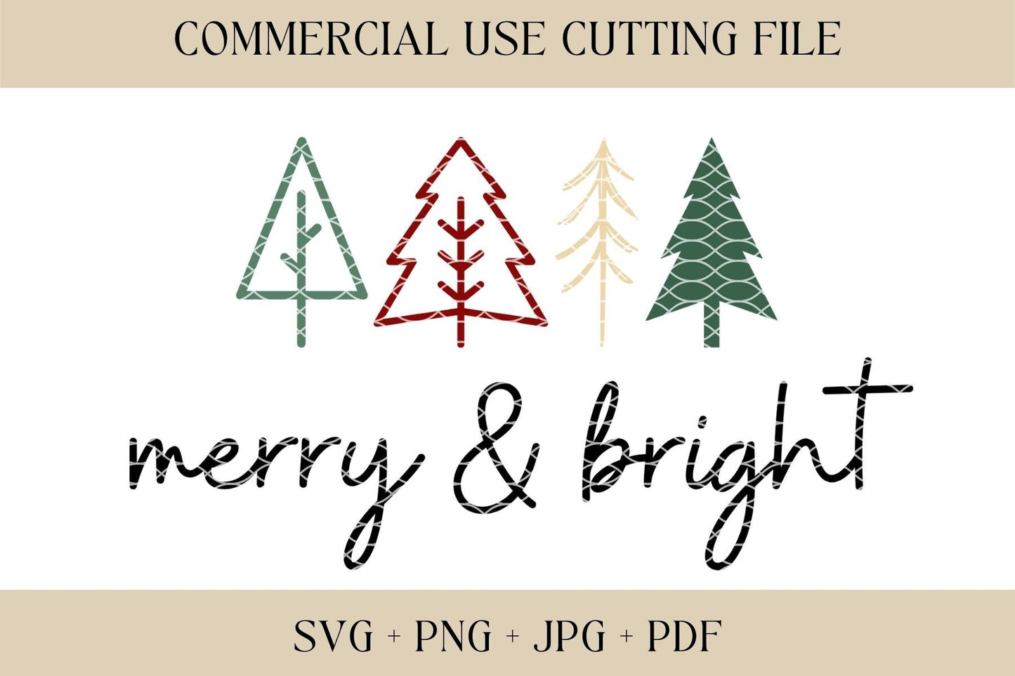 Merry and Bright SVG | Christmas SVG, PNG | Holiday Sign Cut File | Digital Download | Printable, Cricut & Silhouette | Cut File