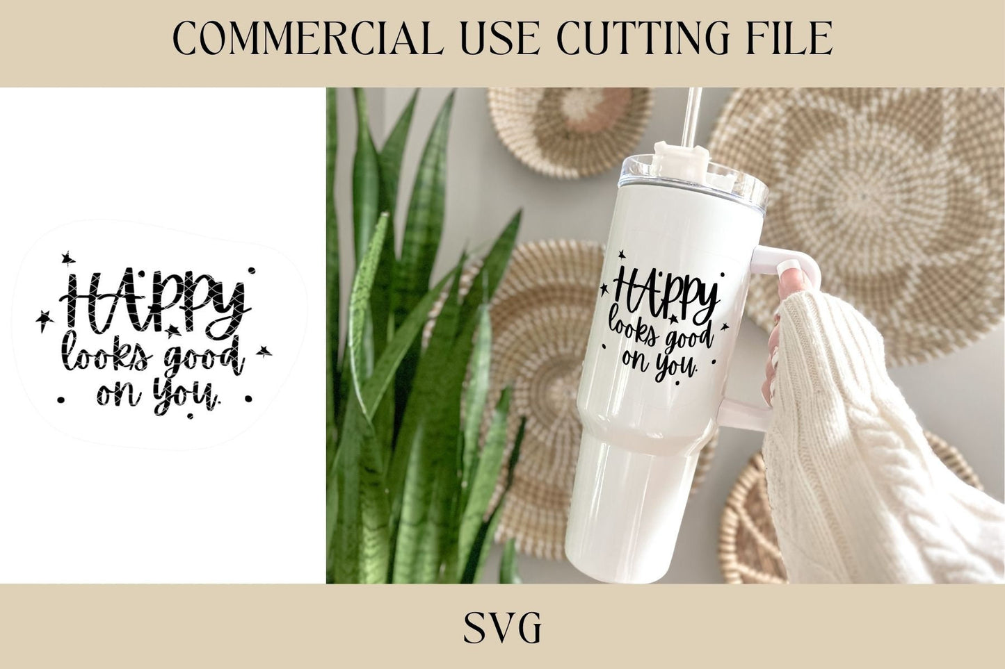 Happy Looks Good On You Design 2 SVG | Keychain SVG | Digital Download | Laser File | Magnet SVG | Magnet Key Chain | Friend Gift