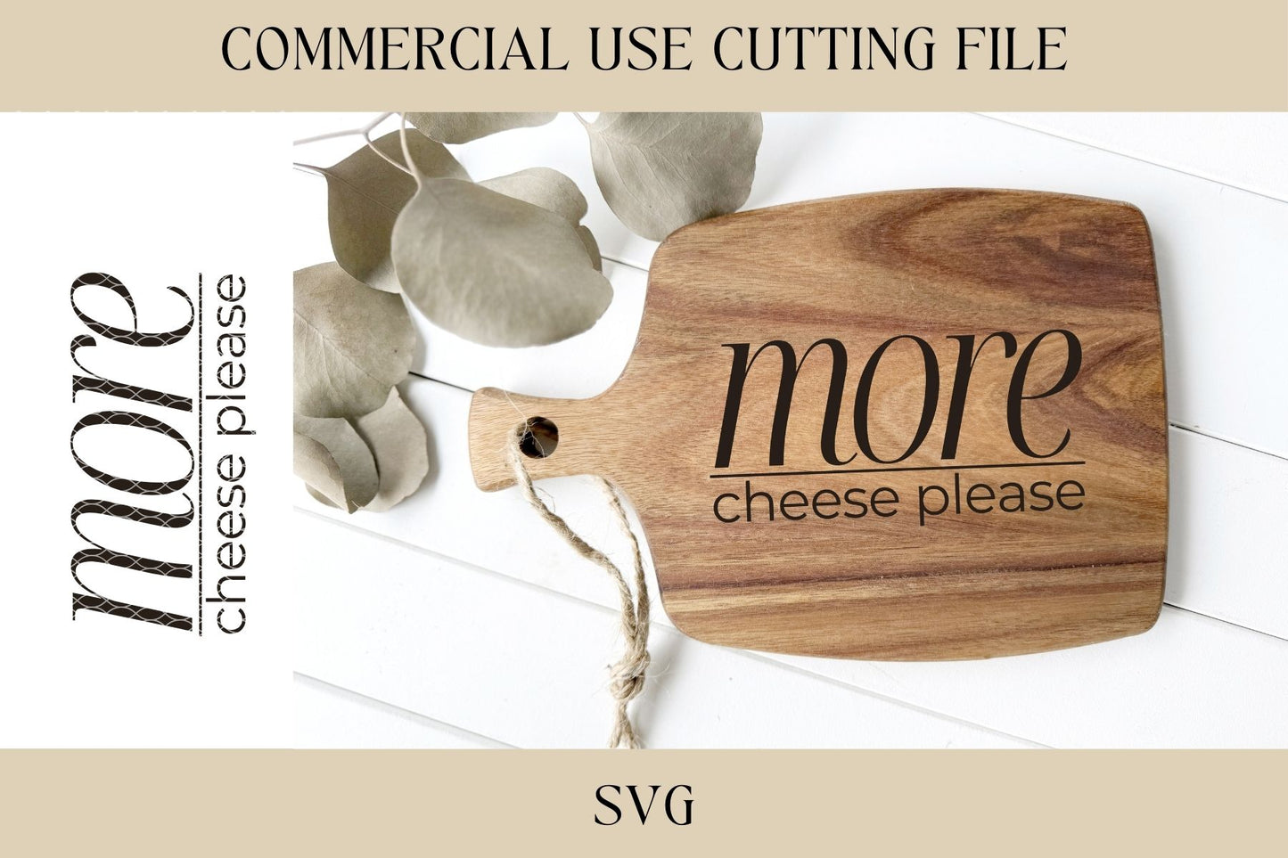 More Cheese Please Cutting Board Design 2 SVG | Tray SVG | Digital Download | Laser File | New House | Housewarming | Hostess | Charcuterie