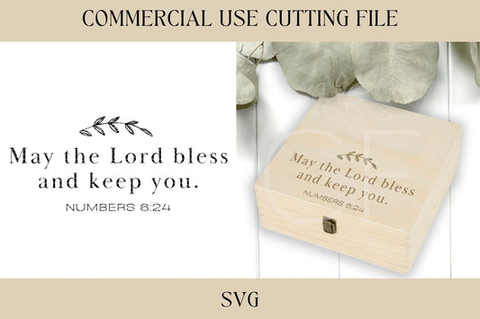 May The Lord Bless And Keep You, Baptism Memory Box SVG, Baptism Sign,  Digital Download, Child Memory Box, Makerflo Box