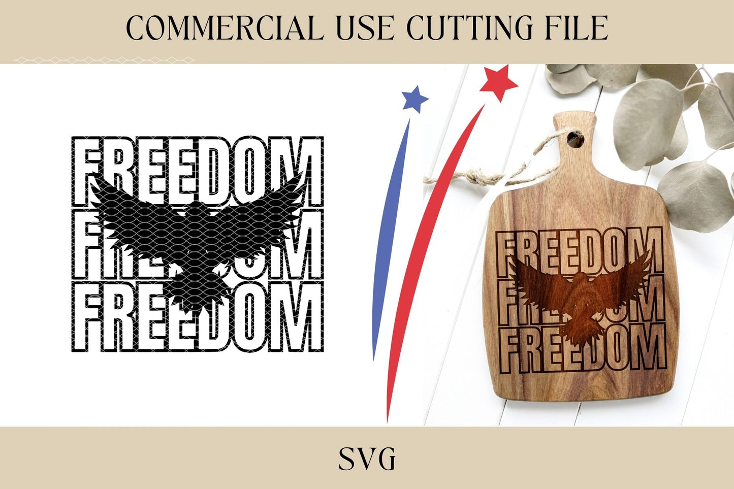 Freedom 4th Of July Design 2 SVG | Snack Board SVG | Digital Download | Laser File | Summer Party | Cutting Board File | Hostess (Copy)