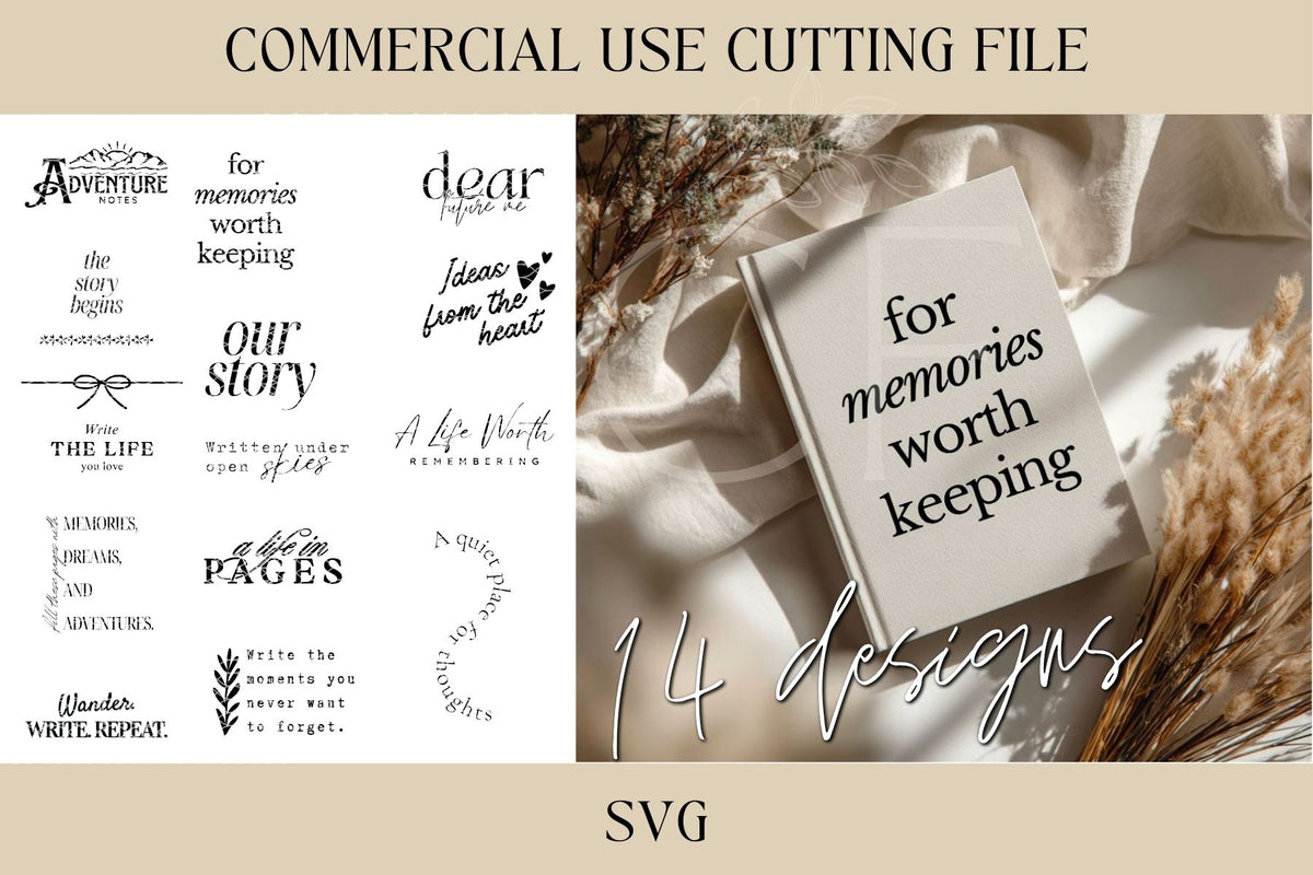 Journal Design Bundle SVG – Charming Finds Designs