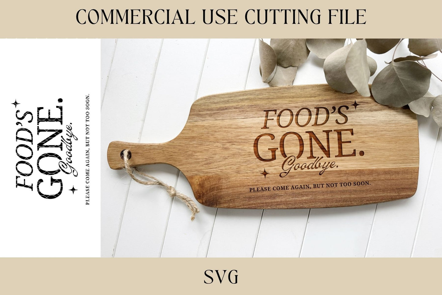 Foods Gone Cutting Board Design 1 SVG | Tray SVG | Digital Download | Laser File | New House | Housewarming | Hostess | Charcuterie Board