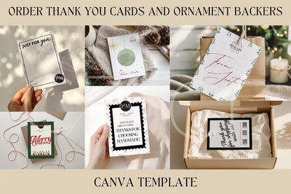 Ornament Backer Cards - Thank You  Bundle