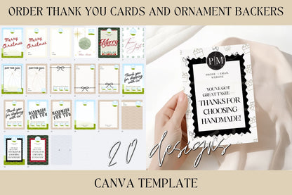 Ornament Backer Cards - Thank You  Bundle