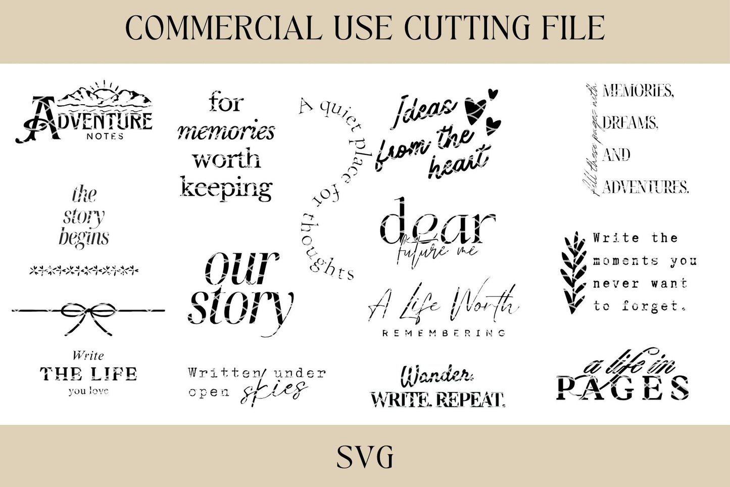 Journal Design Bundle SVG