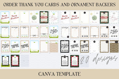 Ornament Backer Cards - Thank You  Bundle