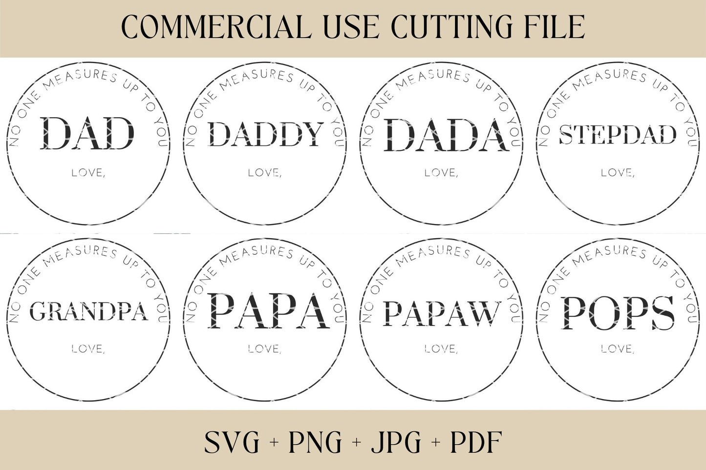 Fathers Day, Dad SVG | No One Measures SVG, PNG | Digital Download | Printable, Cricut & Silhouette |