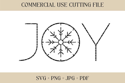 Joy SVG | Christmas SVG, PNG | Holiday Sign Cut File | Digital Download | Printable, Cricut & Silhouette | Cut File