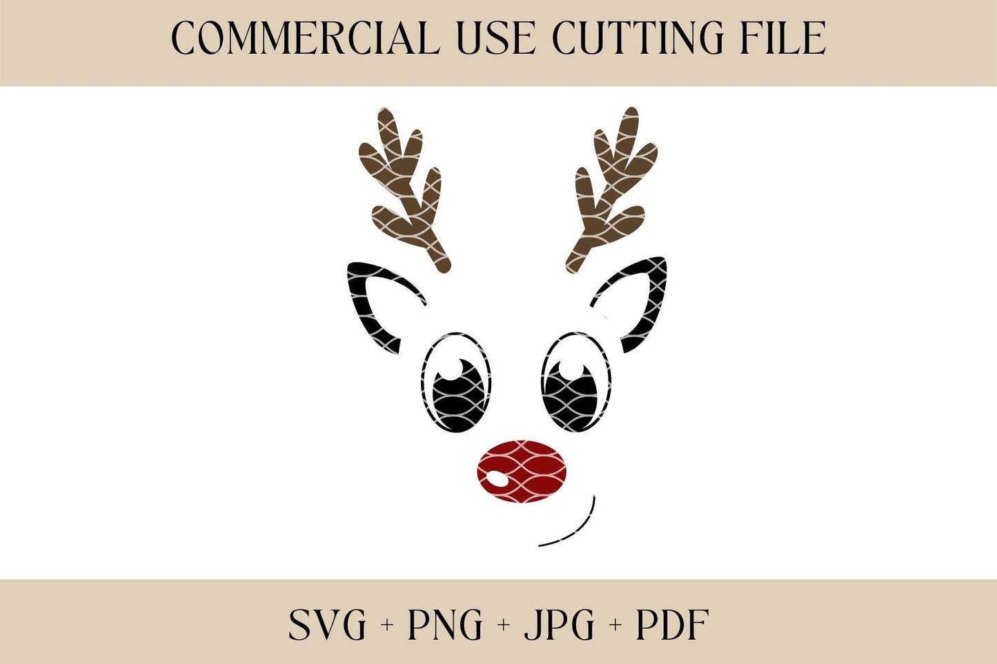 Christmas Reindeer SVG | Christmas SVG, PNG | Holiday Sign Cut File | Digital Download | Printable, Cricut & Silhouette | Cut File