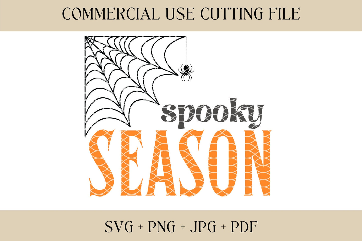 Spooky Season SVG | Halloween SVG, PNG | Fall Sign Cut File | Digital Download | Printable, Cricut & Silhouette | Spider