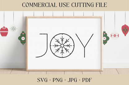 Joy SVG | Christmas SVG, PNG | Holiday Sign Cut File | Digital Download | Printable, Cricut & Silhouette | Cut File