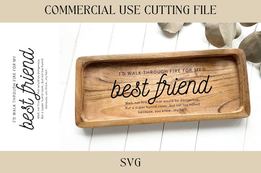 Best Friend Catch All Tray Designs SVG | Key Tray SVG | Digital Download | Laser File | Housewarming | Friend Gift