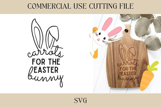 Carrots For Easter Bunny Cutting Board Designs SVG | Tray SVG | Digital Download | Laser File | Easter Bunny | Spring Board