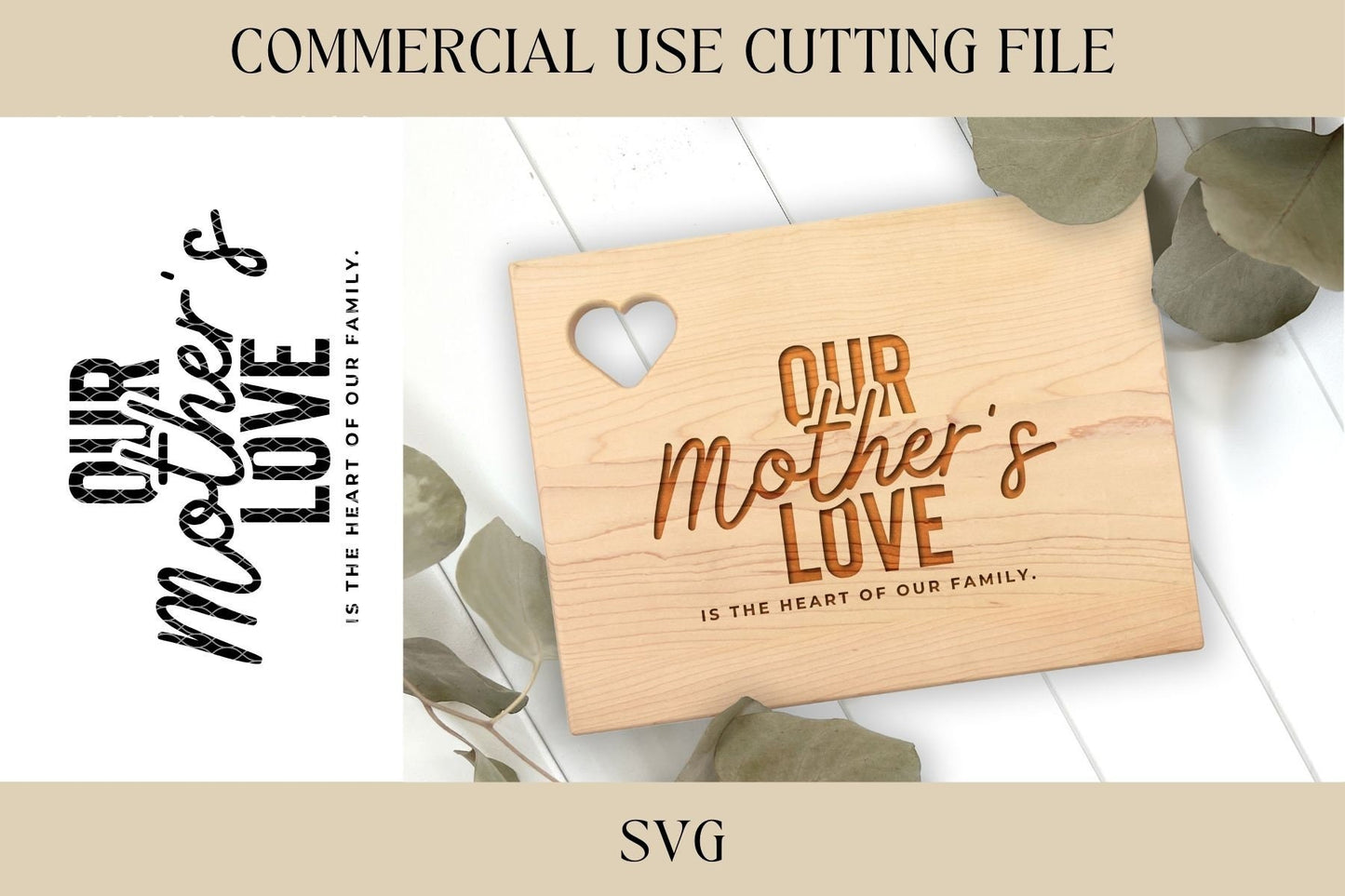 Mothers Love Board Catch All Tray Designs SVG | Key Tray | Digital Download | Laser File | Mothers Day | Mom Gift | Cutting Board File