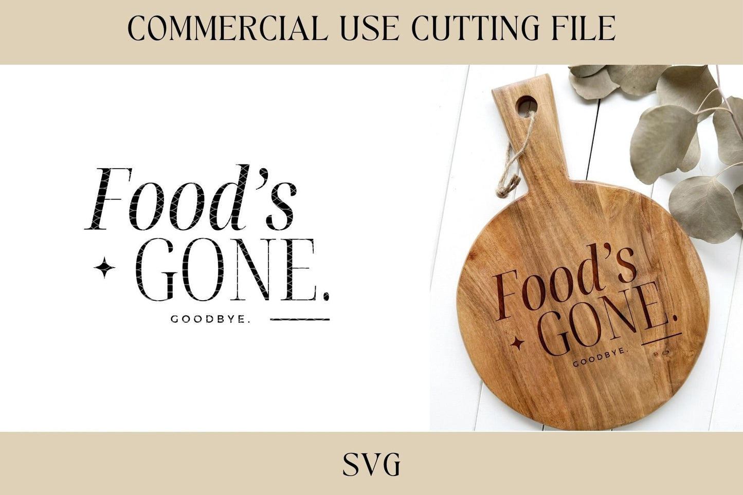 Foods Gone Cutting Board Design 2 SVG | Tray SVG | Digital Download | Laser File | New House | Housewarming | Hostess | Charcuterie Board