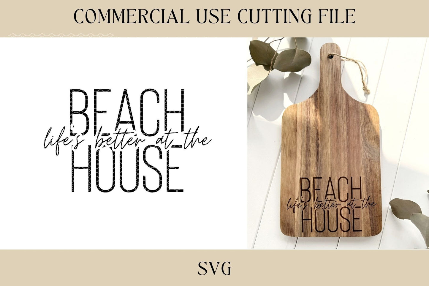 Life's Better At The Beach Cutting Board Designs SVG | Key Tray SVG | Digital Download | Laser File | Housewarming | Beach Lake House