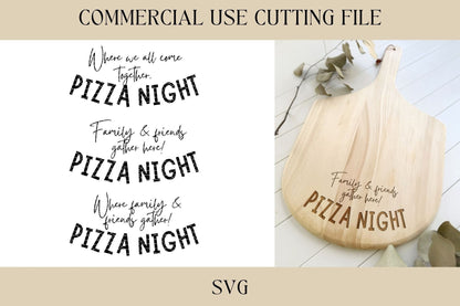 Pizza Night Pizza Peel Designs SVG | Tray SVG | Digital Download | Laser File | New House Gift | Hostess | Charcuterie Board