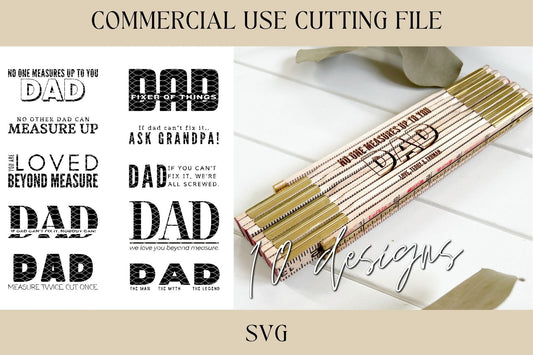 Dad Construction Ruler SVG | Loved Beyond Measure SVG, PNG | Digital Download | Fathers Day | Dad Gift | Grandpa Gift