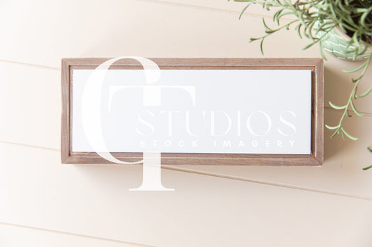 13x5 Sign Mockup 1 | Farmhouse Stock Image | Styled Stock Photo Mock-up | Home Mockup | Flatlay Mockup | JPG Digital Download