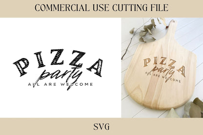 Pizza Party Pizza Peel Designs SVG | Tray SVG | Digital Download | Laser File | New House Gift | Hostess | Charcuterie Board