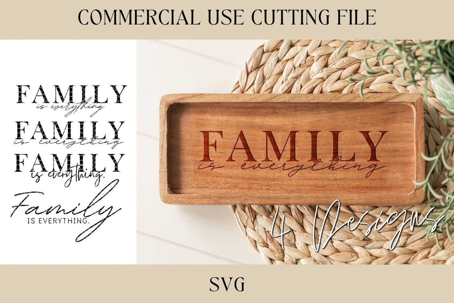 Family Is Everything Catch All Tray Designs SVG | Key Tray SVG | Digital Download | Laser File | Family SVG | Housewarming | Hostess